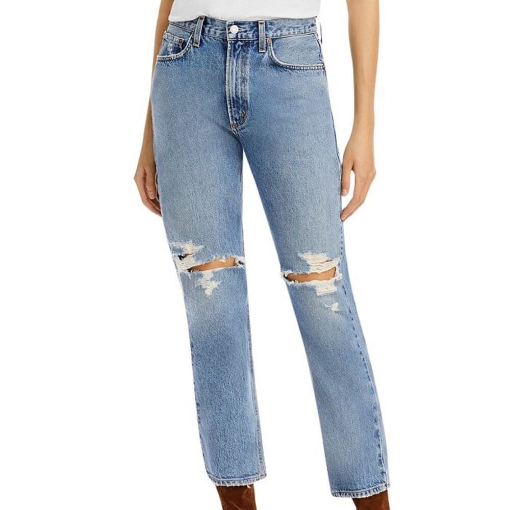 NWT AGOLDE Mia Mid Rise Straight Leg Jeans in Rule women’s jeans